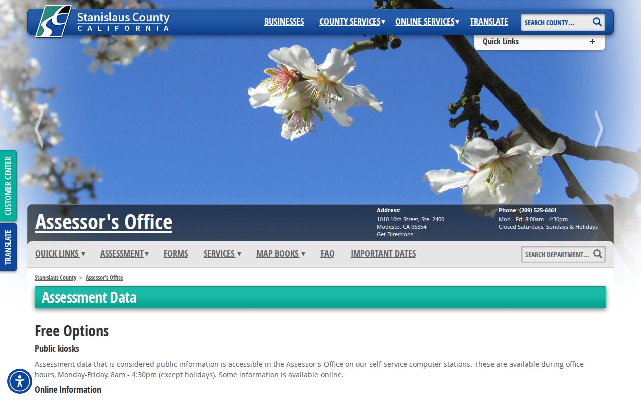 Riverbank street directory Assessor counter and Agency Inquiry access